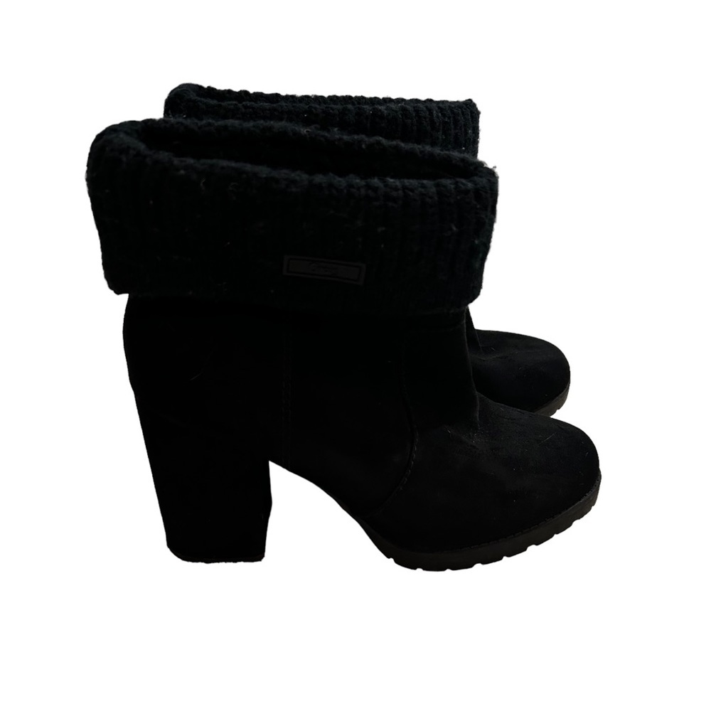 CIRCUS by Sam Edelman Carter Heeled Ankle Boot Size 10 Wide Width 
Black Suede
